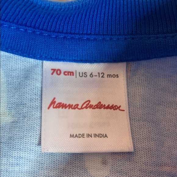 Hanna Andersson Seagull Shirt 6-12M Blue Top 70 - Picture 5 of 8